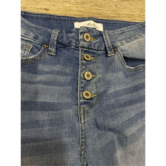 KanCan Skinny High Waisted Multi Button Size 7/27 - Picture 3 of 6